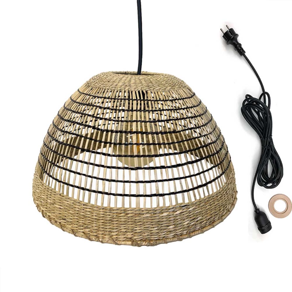 Suspension secteur Herbe marine Beige d38cm