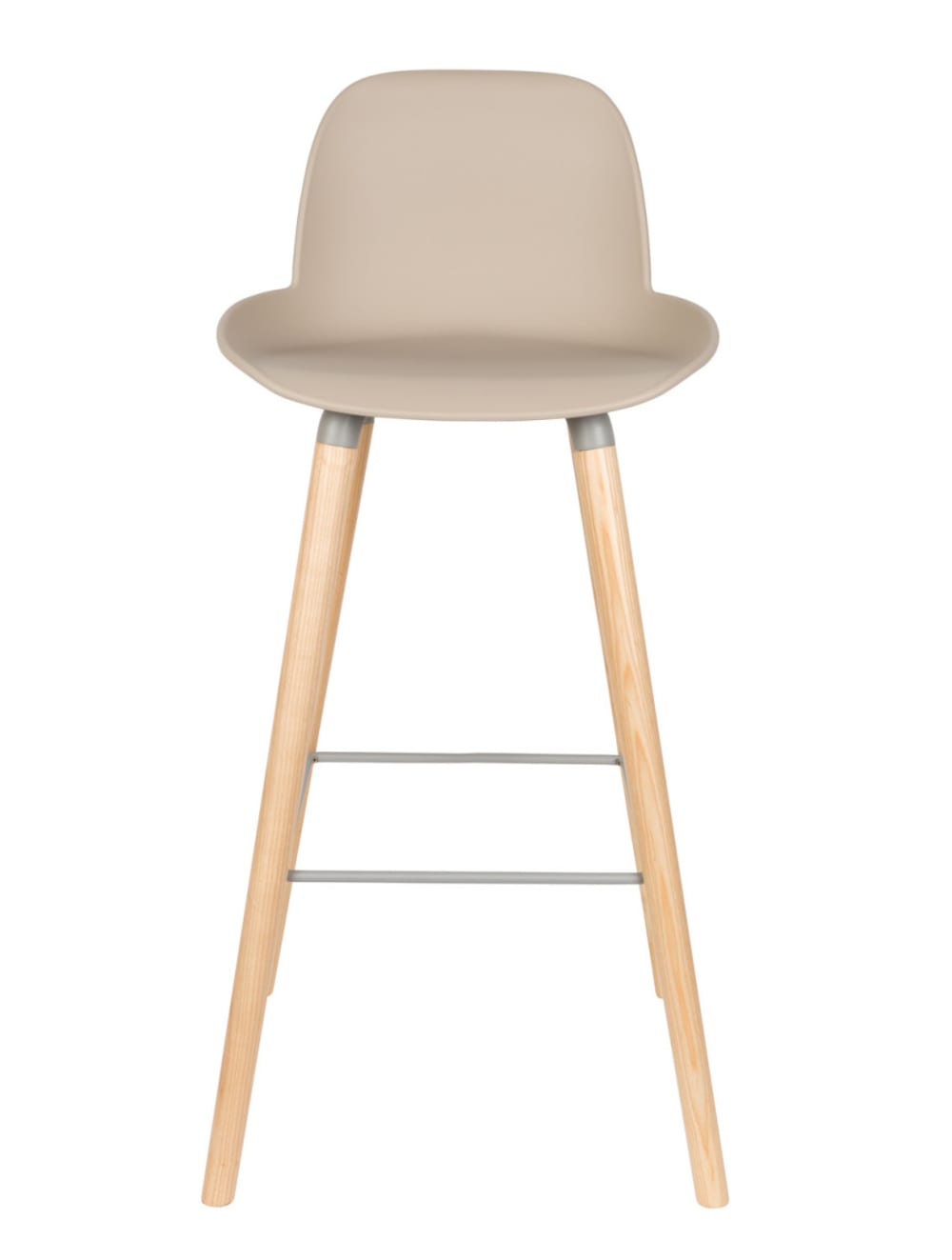 Tabouret de bar en polypropylène taupe clair