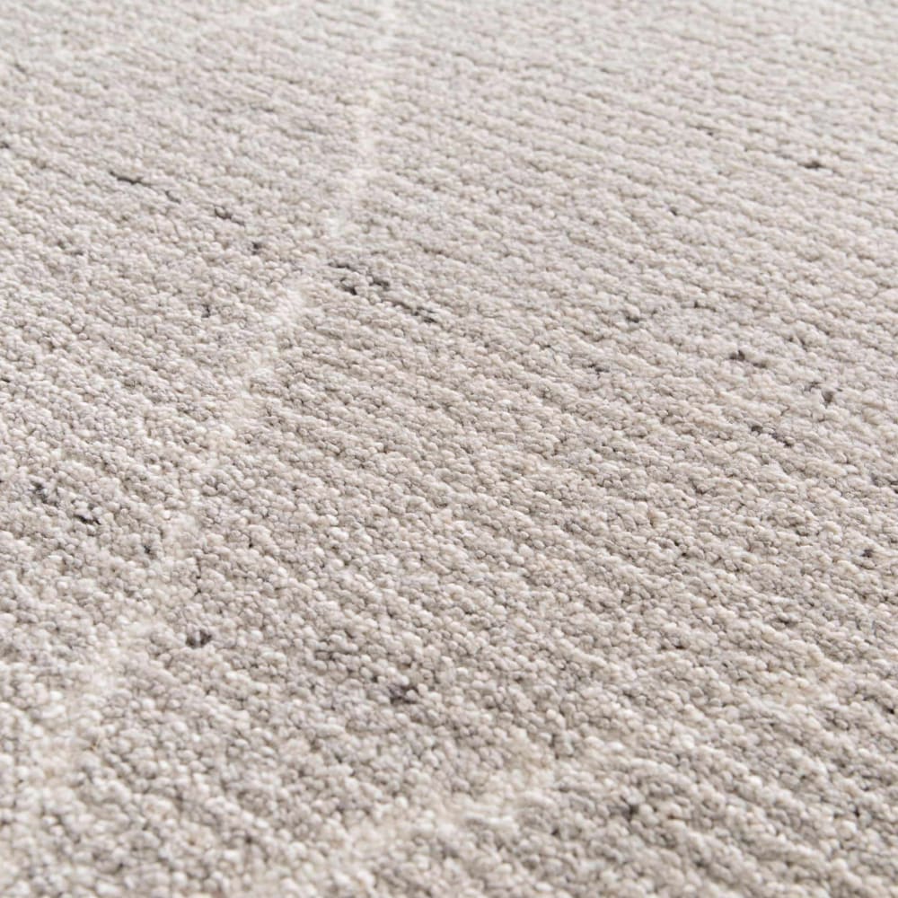 Tapis rectangulaire motif berbère gris clair 160 x 230 cm