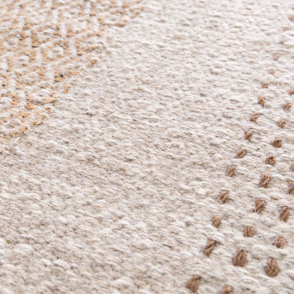 Tapis en laine et jute tissé à plat à motifs géométriques 160 x 230 cm — vue 4