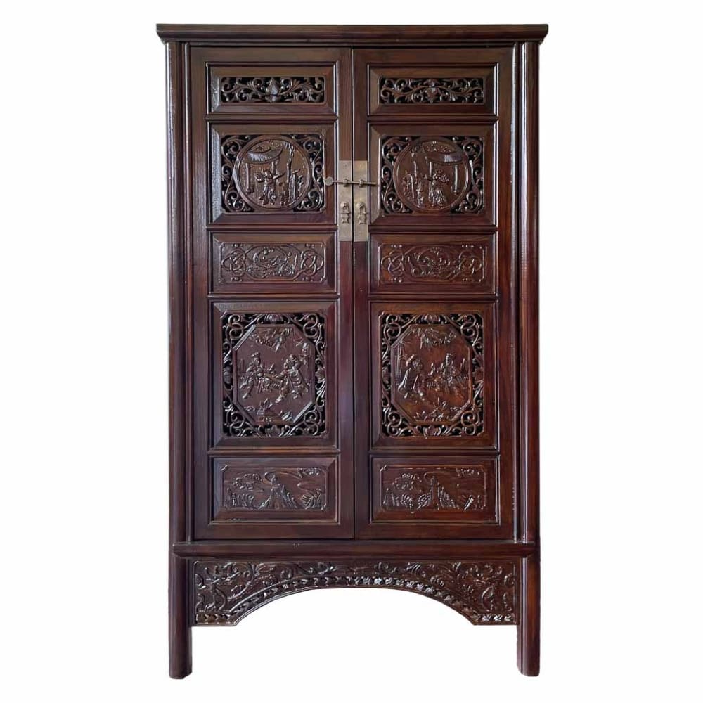 Armario de madera marrón 95x40x160