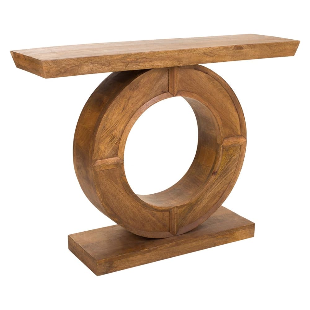 Recibidor-consola de madera acabado artesanal 102x30x77
