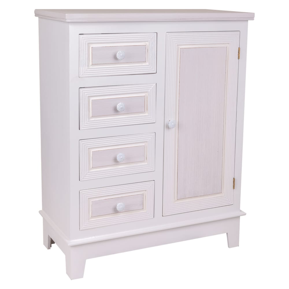 Wanderlust deco Holz-Konsole, 66x32x84, weiß - Spanplatte