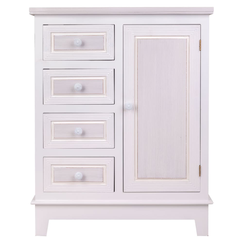 Recibidor de madera blanco 66x32x84 - Maisons du Monde
