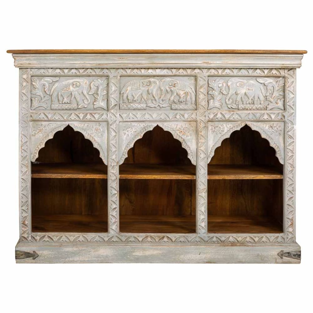 Aparador de madera blanco 132x40x96 cm - Maisons du Monde