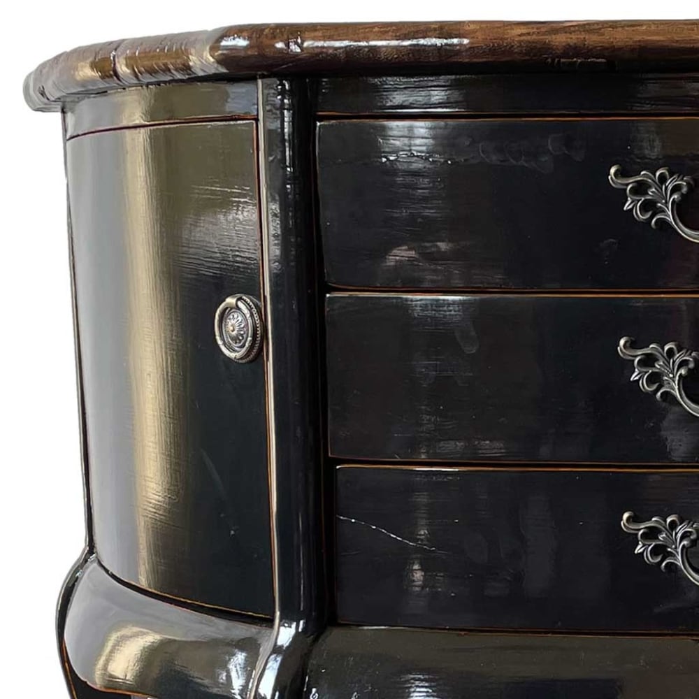 Aparador de madera artesanal negro 115x45x83 alt. Cm - Maisons du Monde