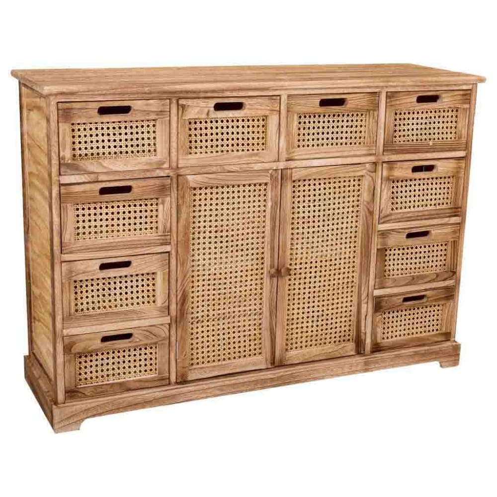 Aparador de madera y rejilla