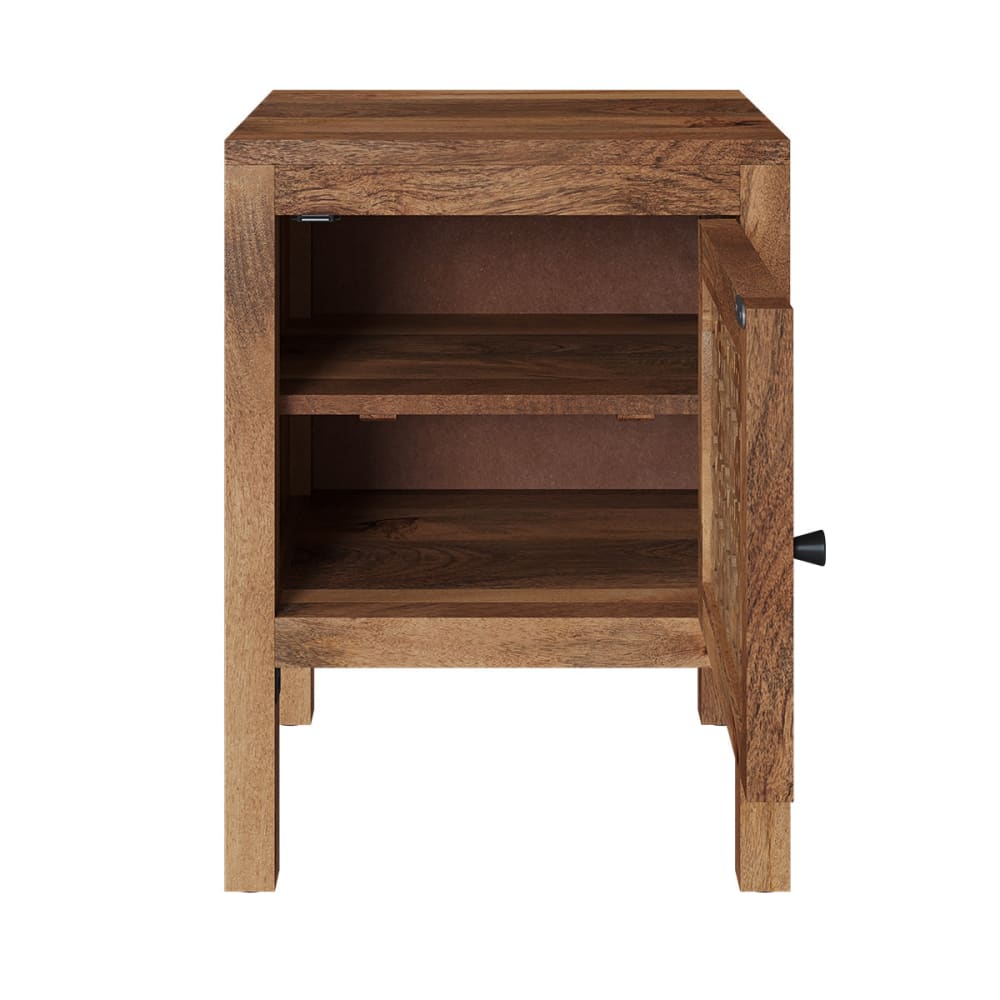 Nachttisch aus Mangoholz mit Offenelementen - Maisons Du Monde