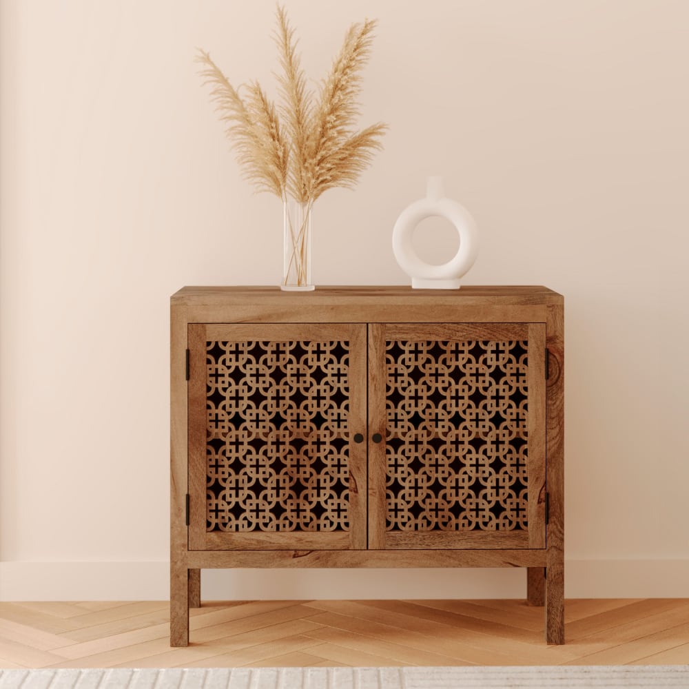 Petit buffet ajouré en bois de manguier - Maisons du Monde