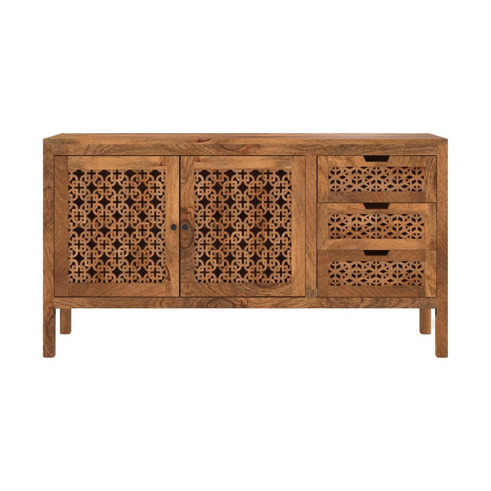 Maison Pavane Lüftete Buffet aus Mango-Holz style exotic Braun Holz