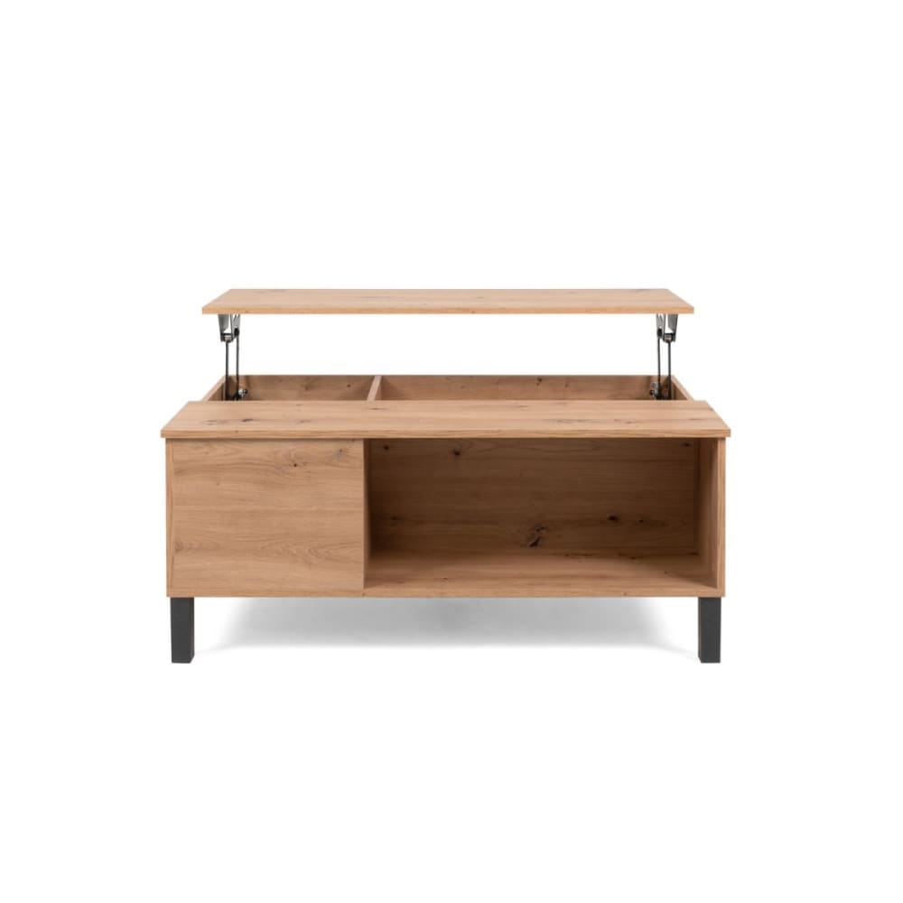 Table Basse avec Plateau Relevable L103 cm - Décor Bois