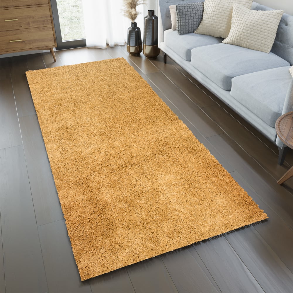 Alfombra de pasillo dormitorio bebé amarillo shaggy 100 x 150 - Maisons du Monde