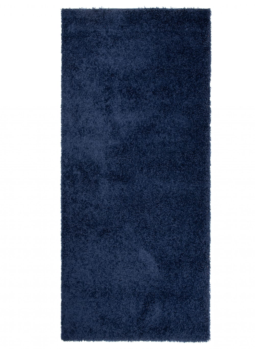 Alfombra de pasillo dormitorio azul marino shaggy 80 x 400 cm