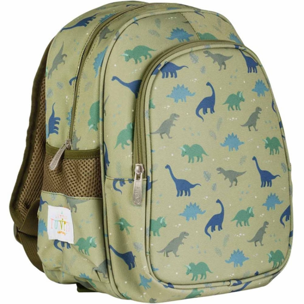 A Little Lovely Company Sac à dos avec poche isotherme Dinosaure style classique chic Vert Pes - Polyester
