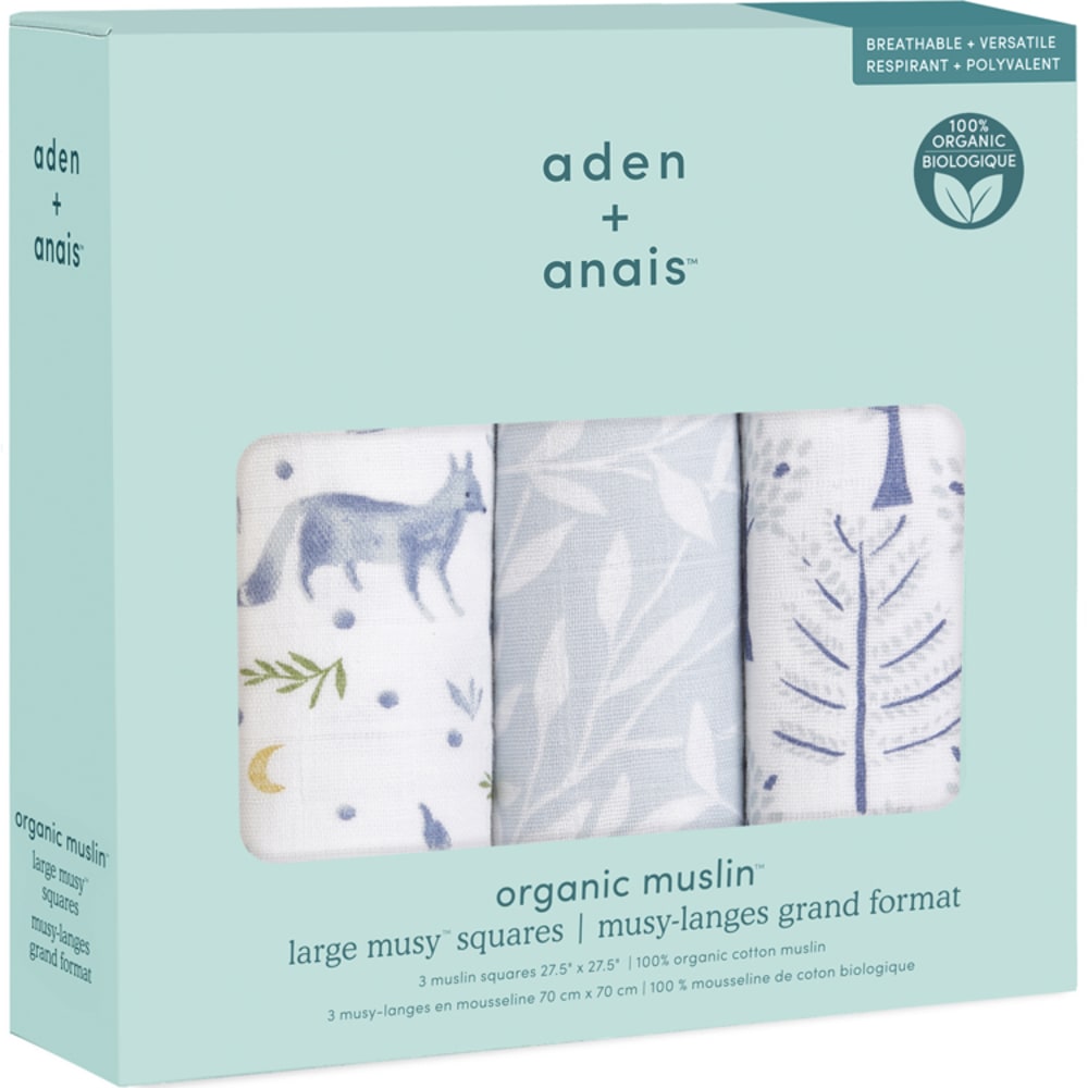 Lot de 3 langes Musy en coton bio Outdoors  (70 x 70 cm) - Maisons du Monde