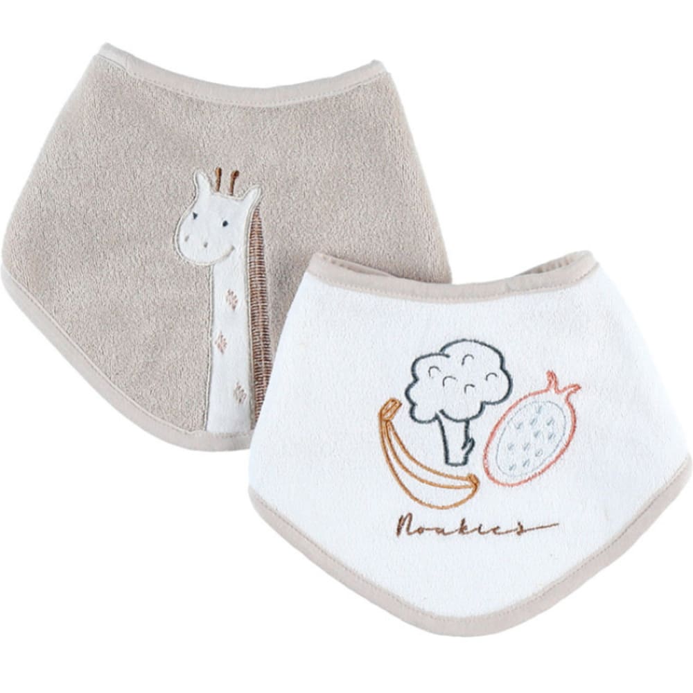 Lot de 2 bavoirs bandanas éponge Tiga la girafe TSO