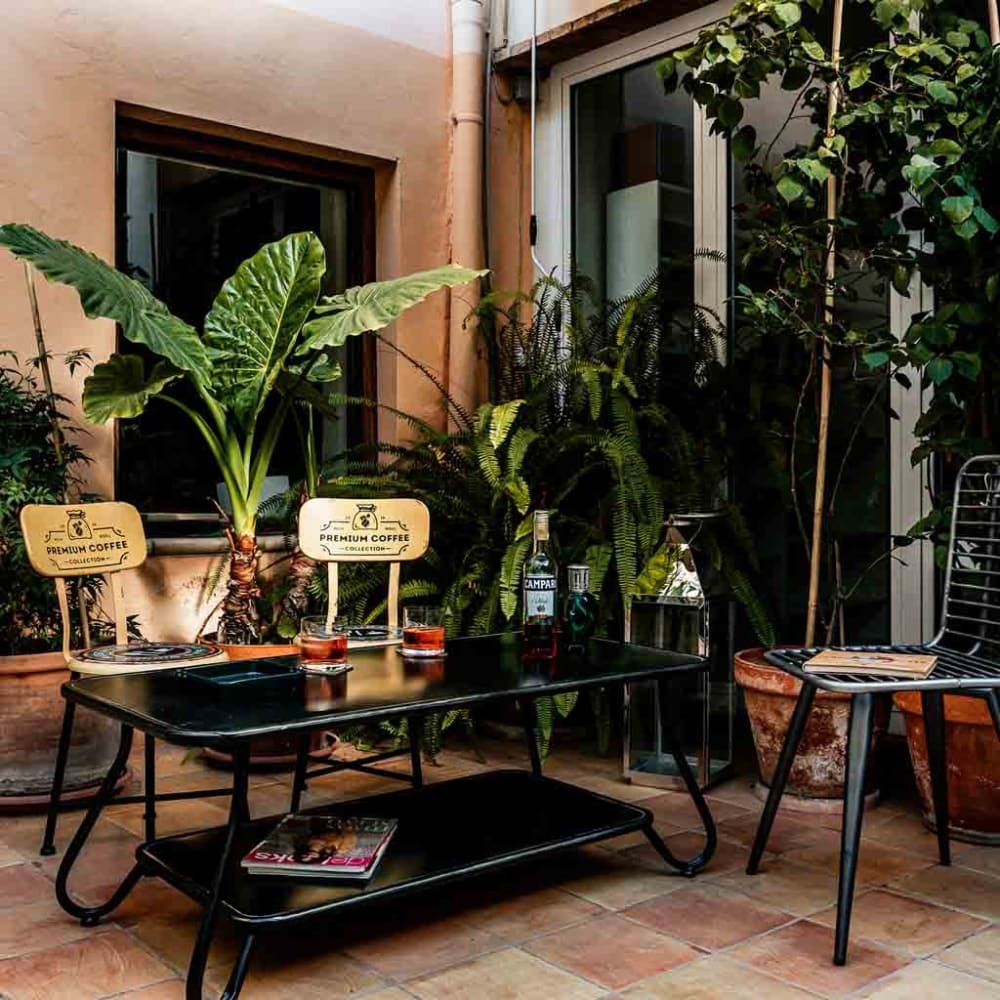 Mesa auxiliar de metal negro 120x60x46,5 - Maisons du Monde