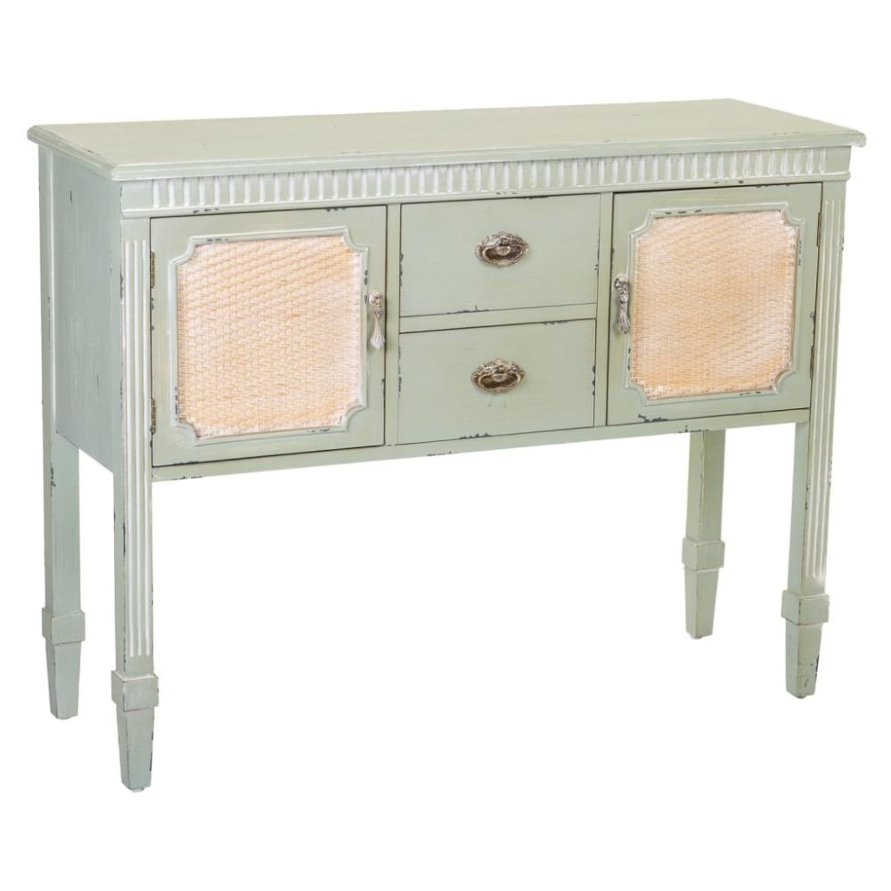Buffet en bois vert 108x36x82h