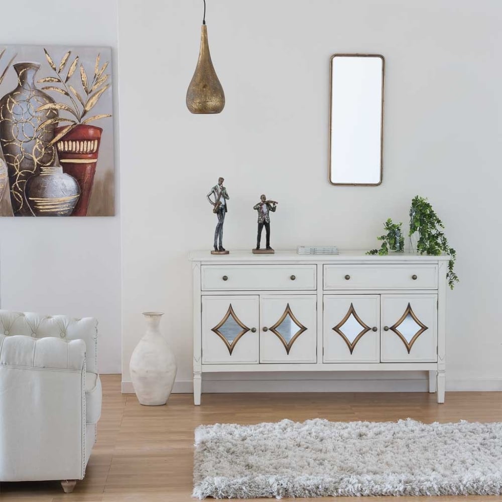 Aparador de madera blanco 140x38x80 - Maisons du Monde