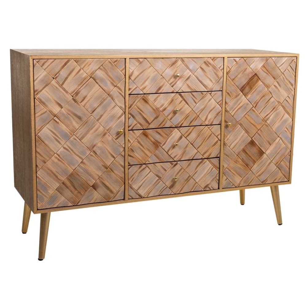 Aparador de madera marrón 120x40,5x81