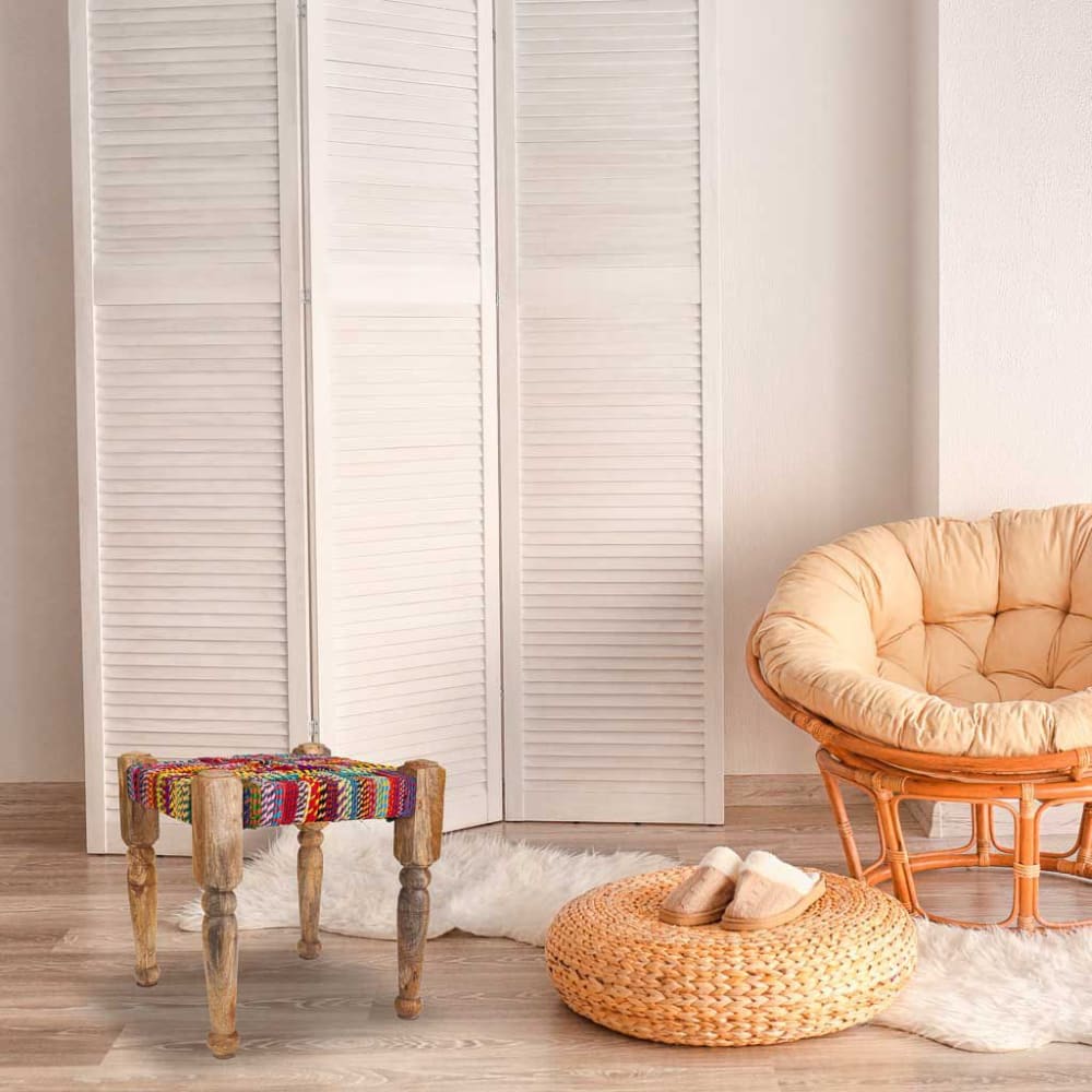 Taburete de cuerda trenzada 38x38x38 - Maisons du Monde