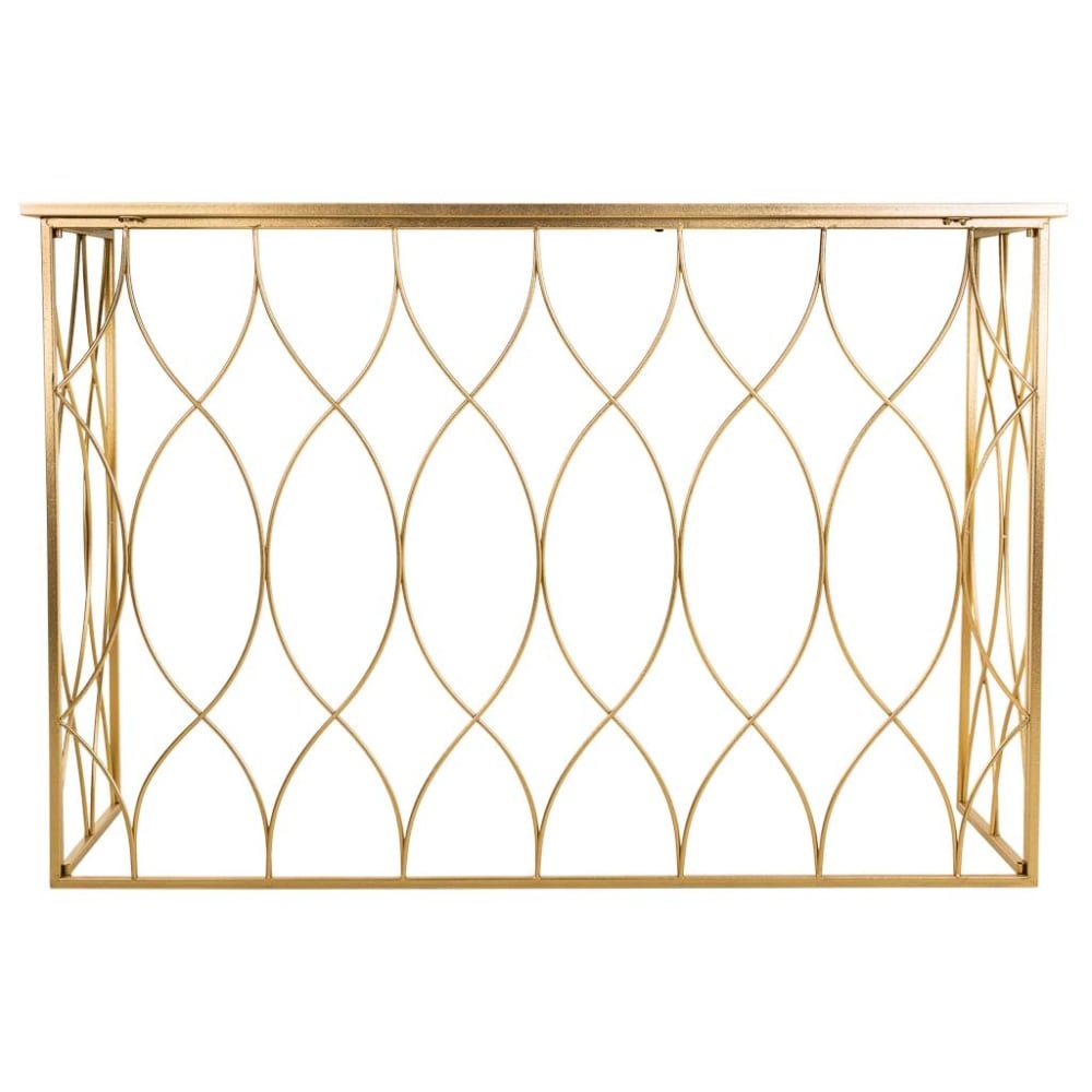 Console en métal doré 120x40x80h - Maisons du Monde