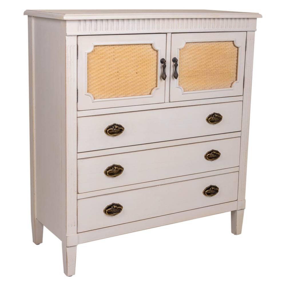Wanderlust deco Kommode aus Holz, 82x36x90, weiß - Holz