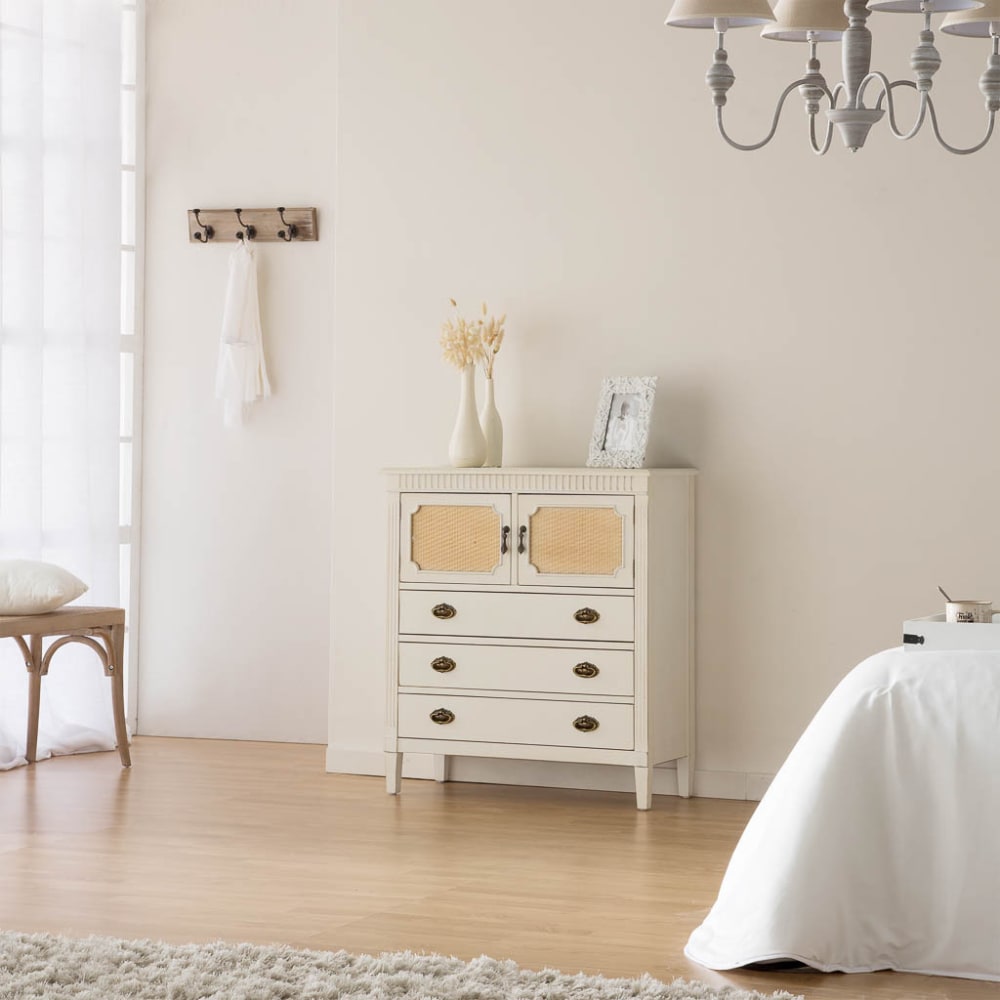 Kommode aus Holz, 82x36x90, weiß - Maisons Du Monde
