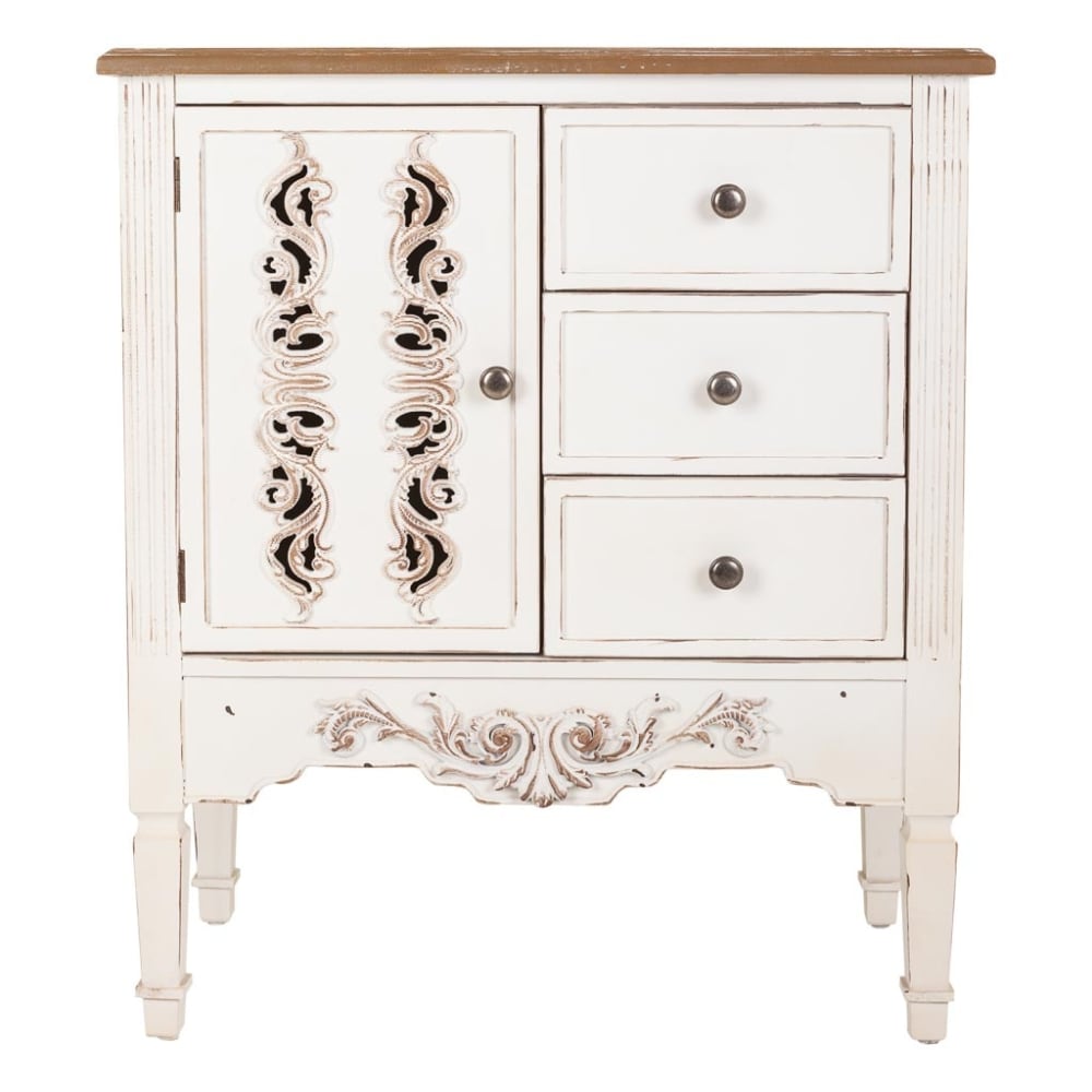 Recibidor-aparador de madera blanco 70x36x80 - Maisons du Monde