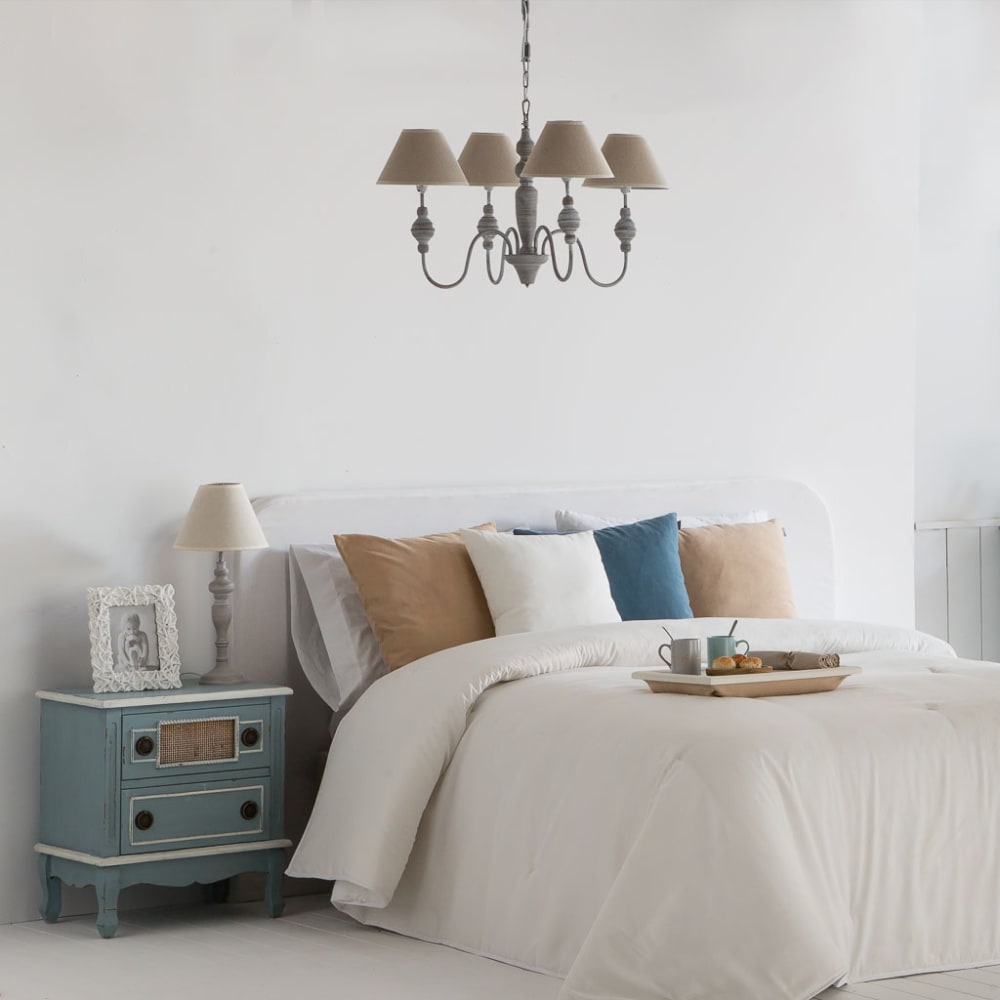 Table de chevet en bois bleu 50x36x56,5h - Maisons du Monde