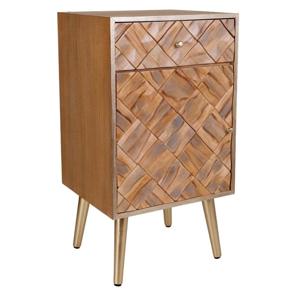 Mesita de madera marrón 40x35x71