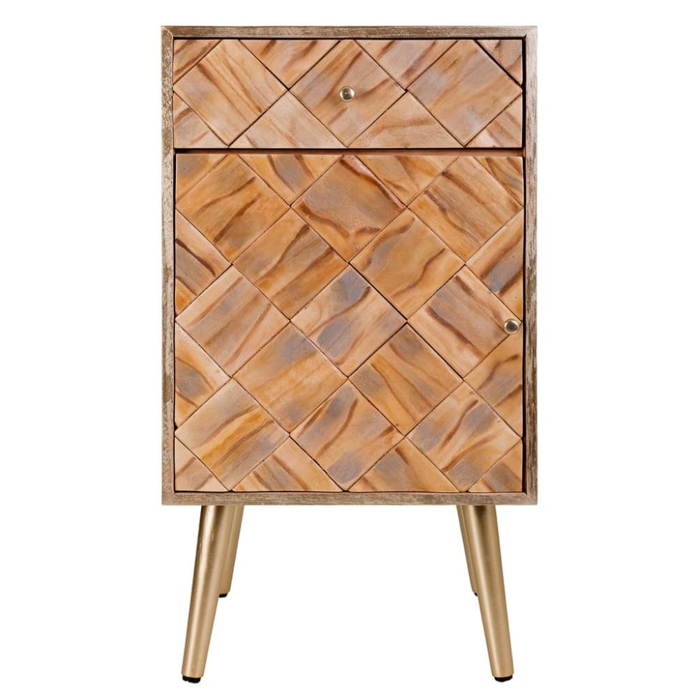 Table de chevet en bois marron 40x35x71h - Maisons du Monde