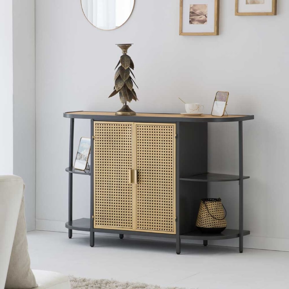 Candelabro de metal dorado 19x19x43h cm - Maisons du Monde