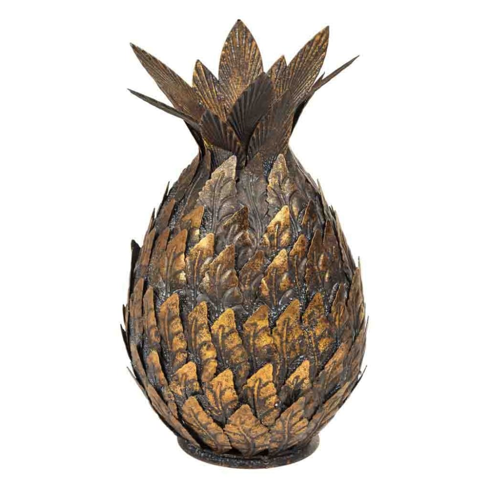Candelabro de metal dorado 18x18x28h cm