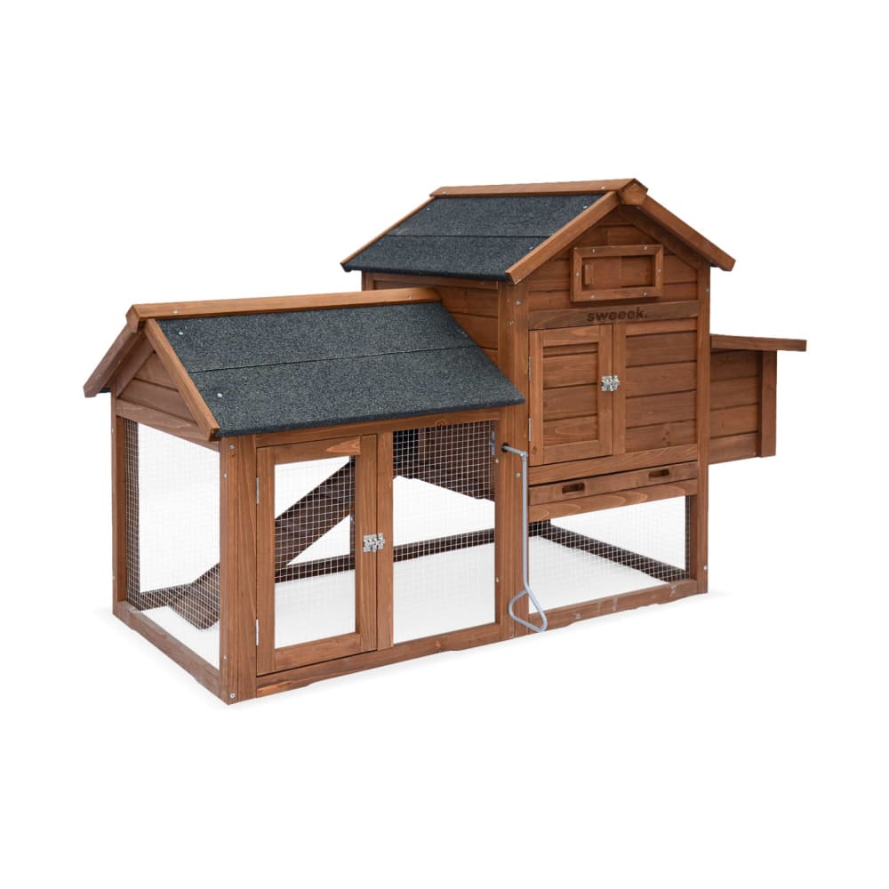 Poulailler en bois galinette, 3 poules, cage à poule avec enclos - Maisons du Monde