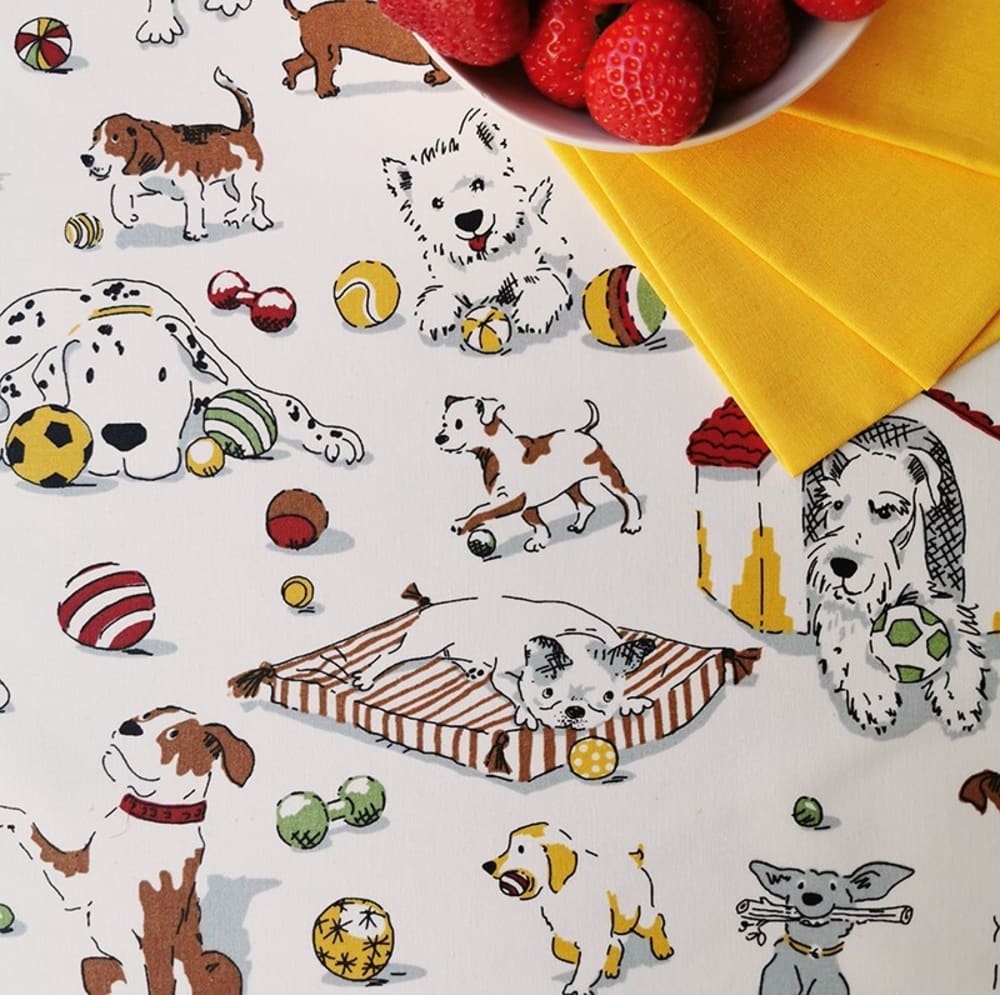 Tovaglia cani antimacchia rotonda o ovale - Fleur de Soleil