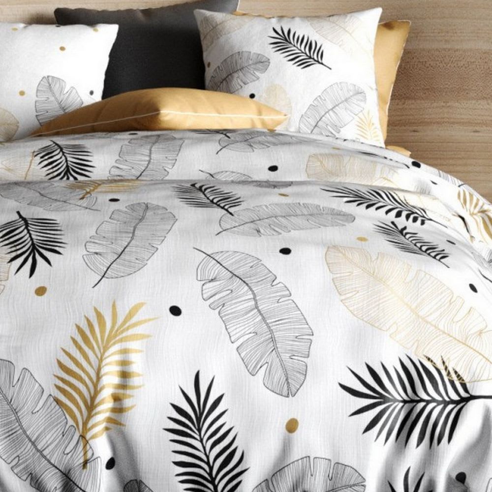 Parure de lit 2 places coton à motif 240x260 cm - Maisons du Monde