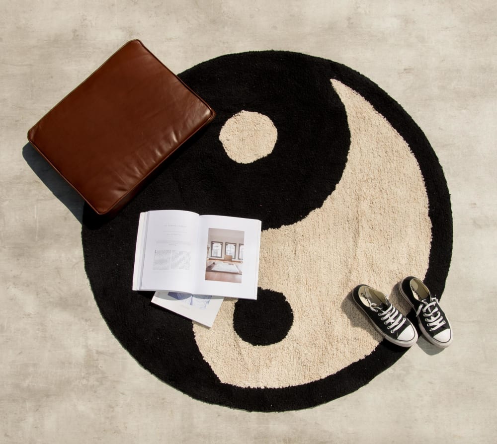 Alfombra de algodón estampado ying yang 140 - Maisons du Monde