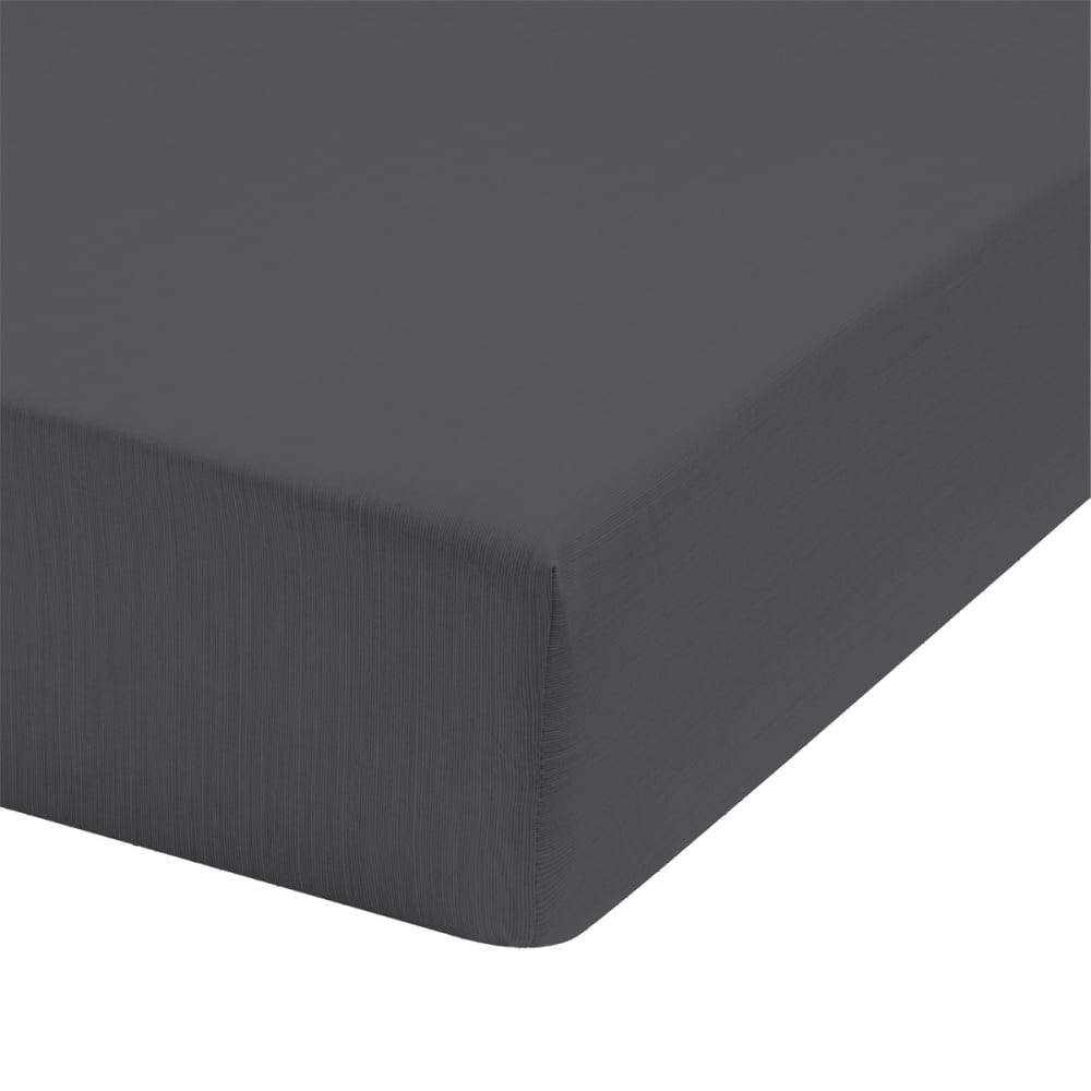 Drap housse en bambou gris 140x190