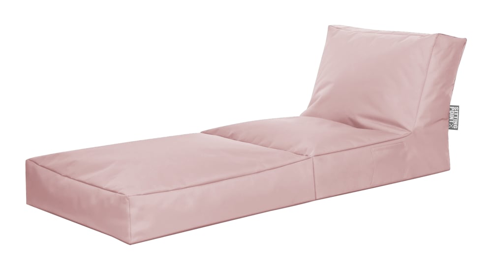 Pouf salon extérieur uni vieux rose dépliable 70x80x90cm