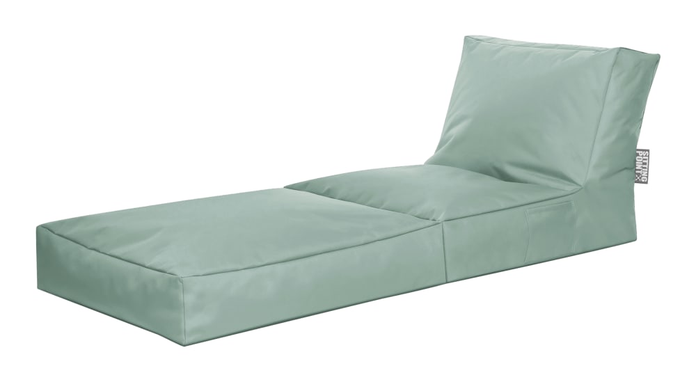 Pouf salon extérieur uni vert sauge dépliable  70x80x90cm
