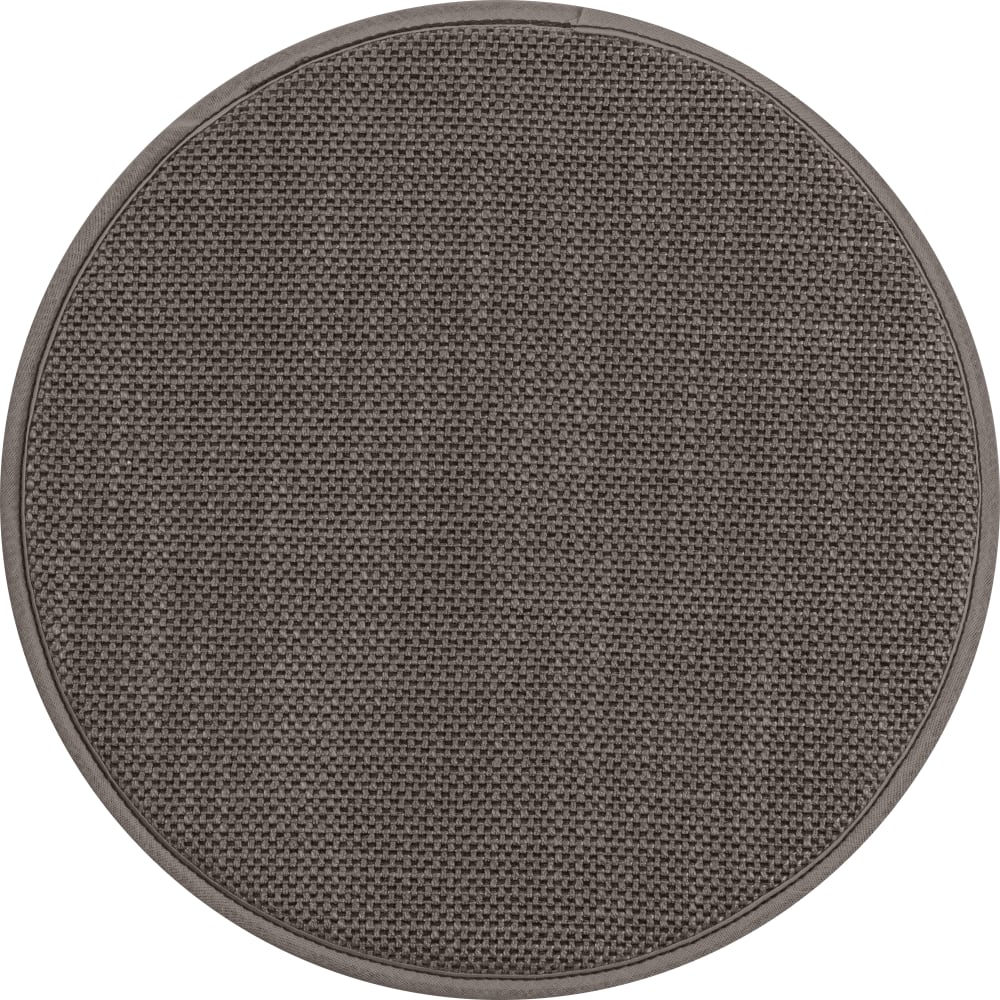 Galettes de chaises rondes taupe bi-matière-lot de 4 - env.ø 35cm — vue 3