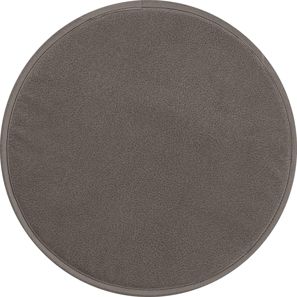 Galettes de chaises rondes taupe bi-matière-lot de 4 - env.ø 35cm — vue 4