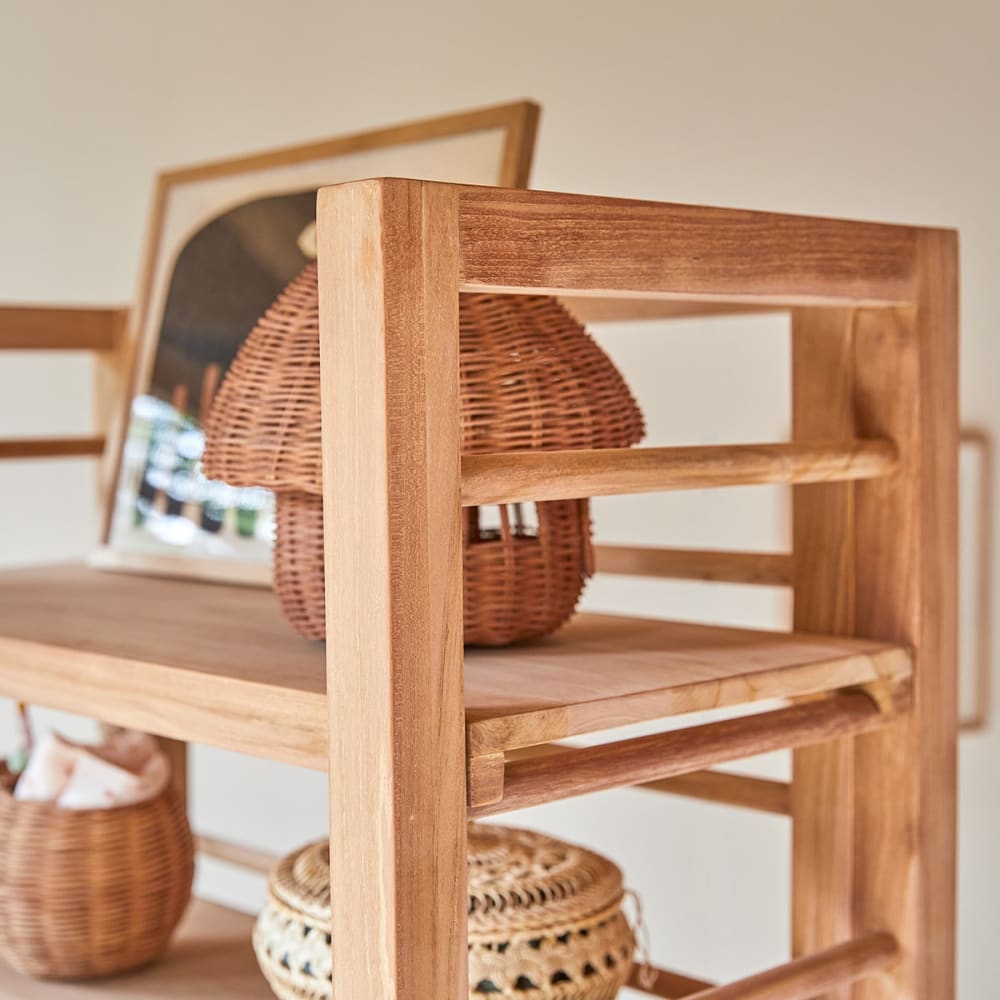 Hohes Kinder-Bücherregal aus massivem Teakholz - Maisons Du Monde