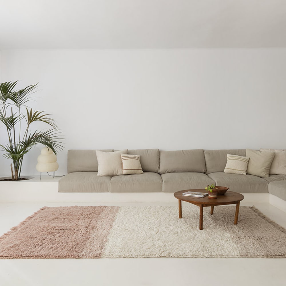 Waschbarer Wollteppich, rosa 200x300 - Maisons Du Monde