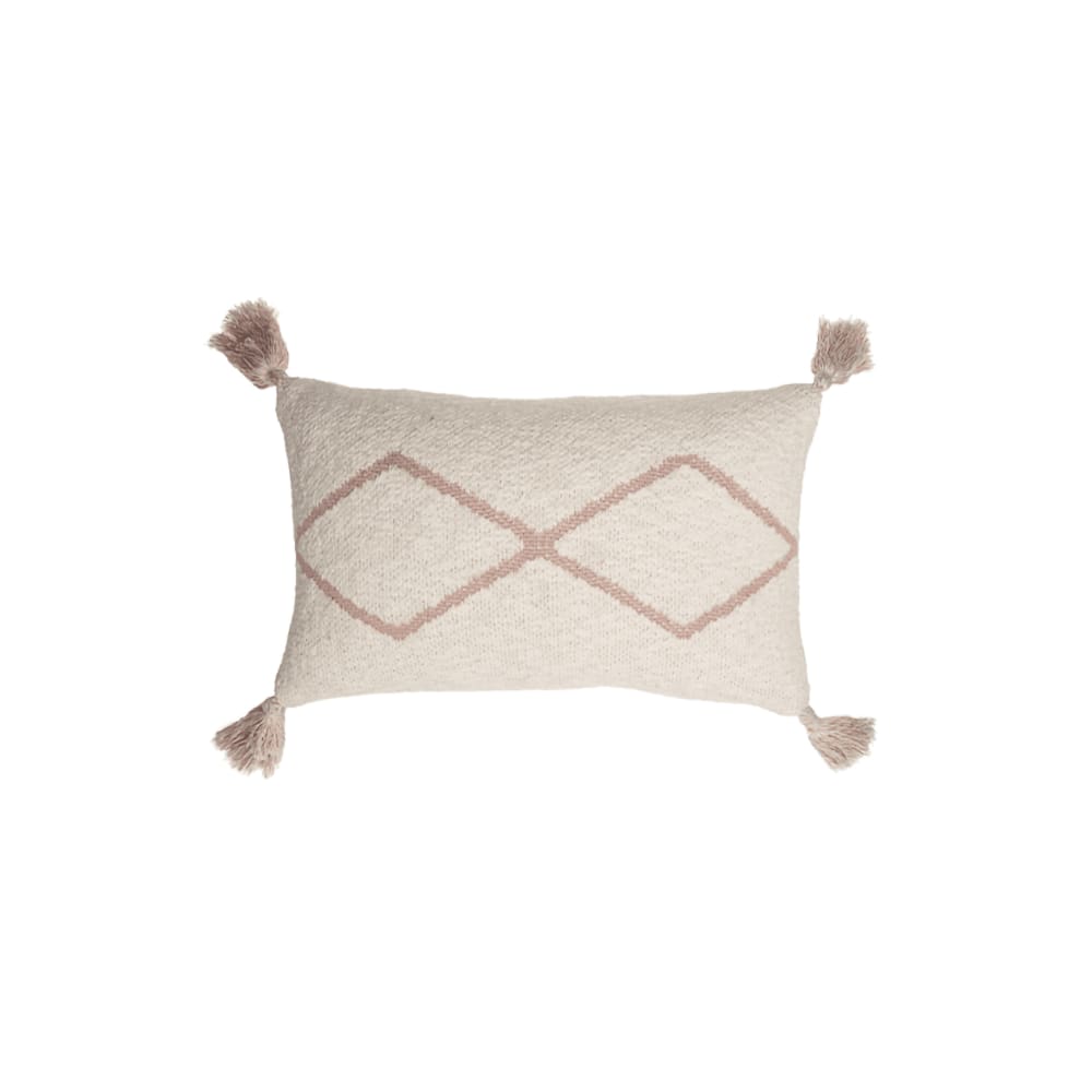 Coussin en coton rose 25x40