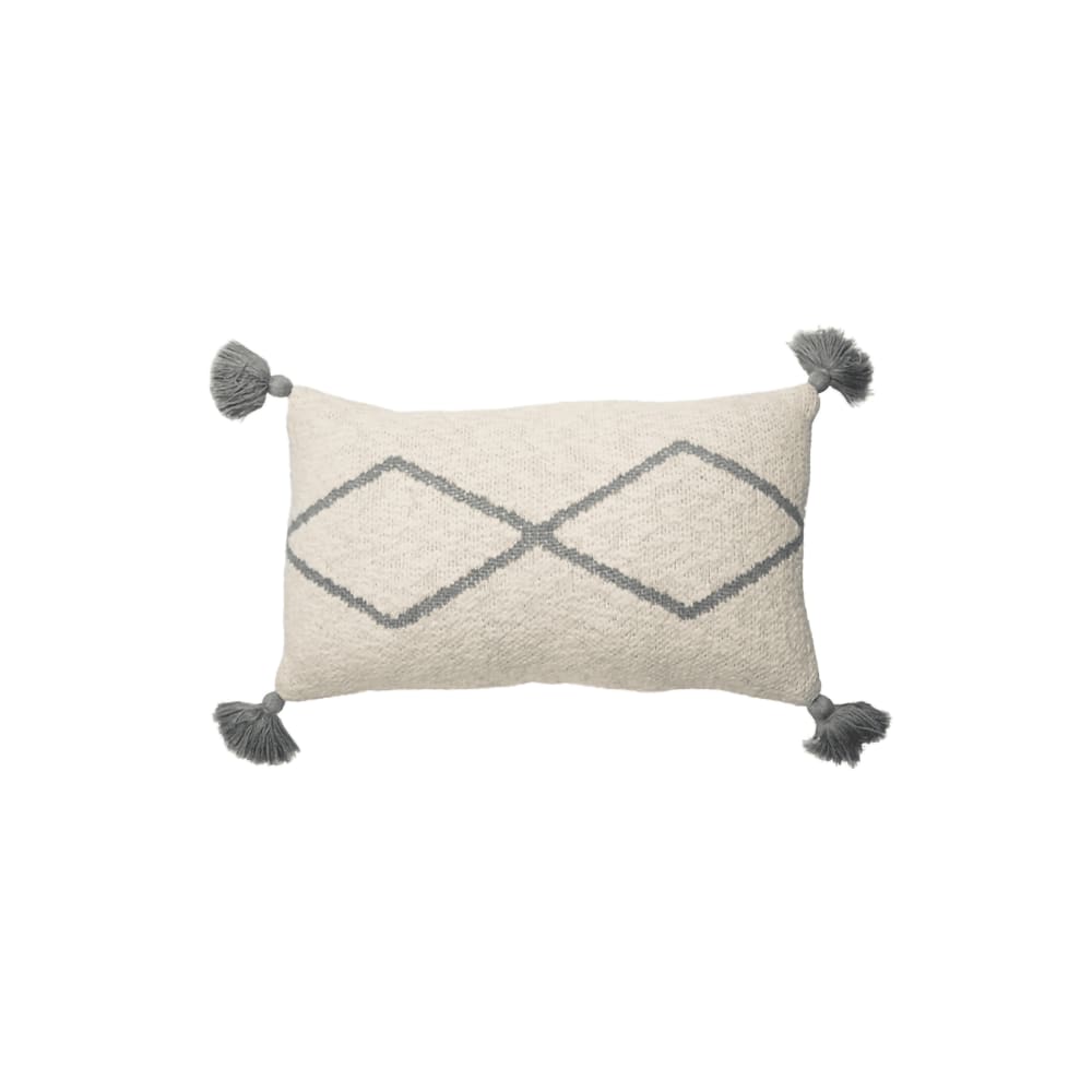 Coussin en coton gris 25x40
