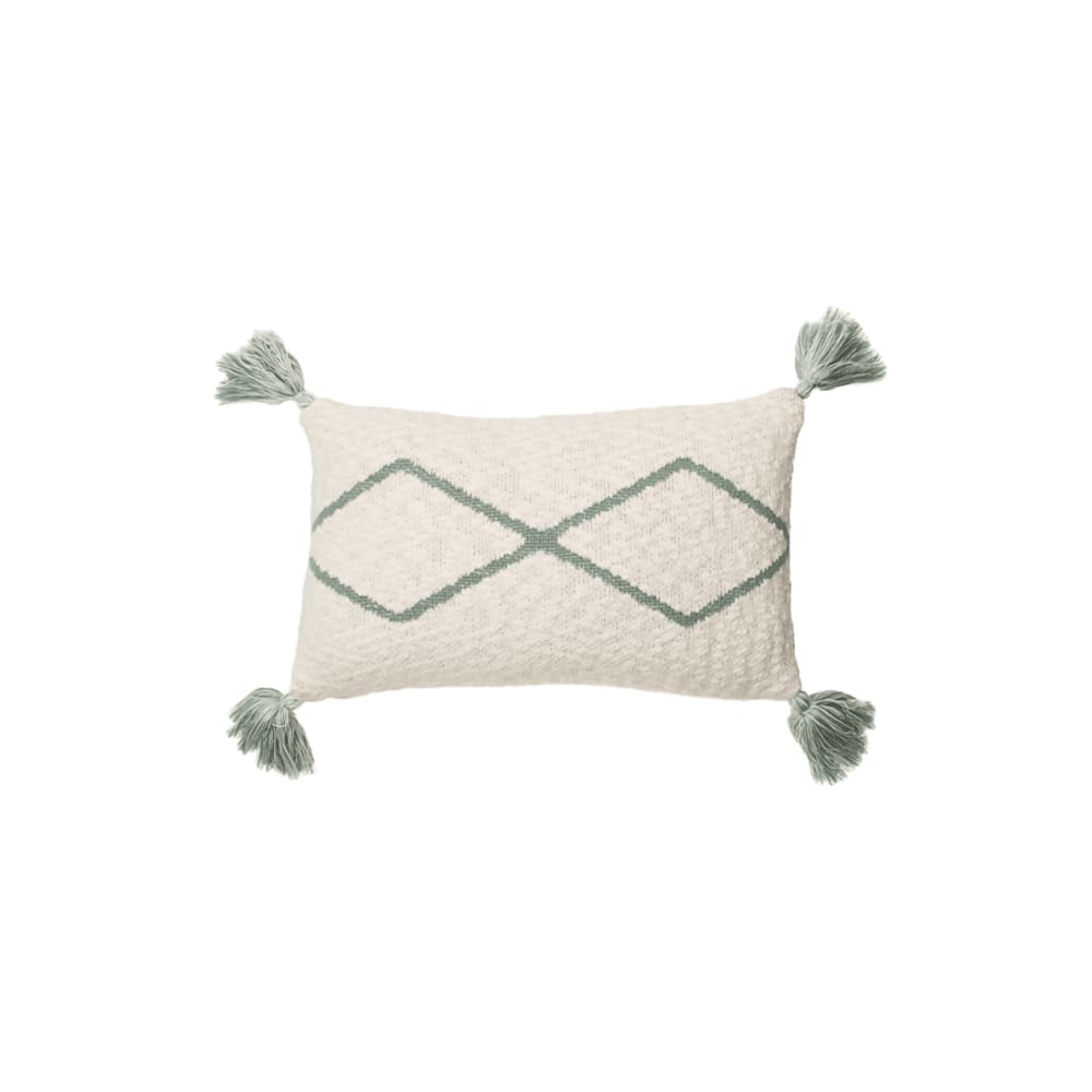 Coussin en coton bleu 25x40