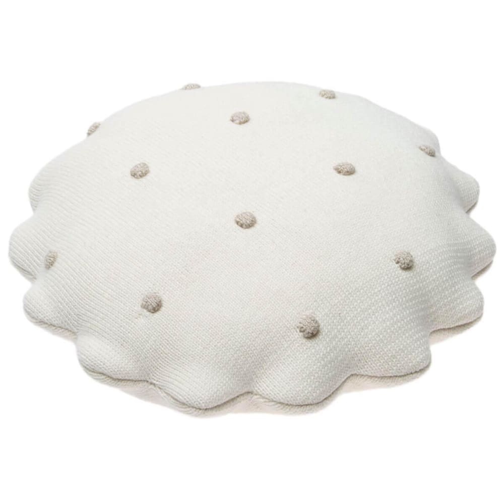 Cojín galleta algodón blanco 25x25 - Maisons du Monde