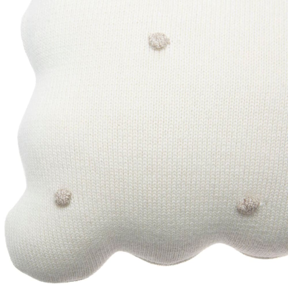 Cojin redonda galleta algodón blanco 25x35 - Maisons du Monde
